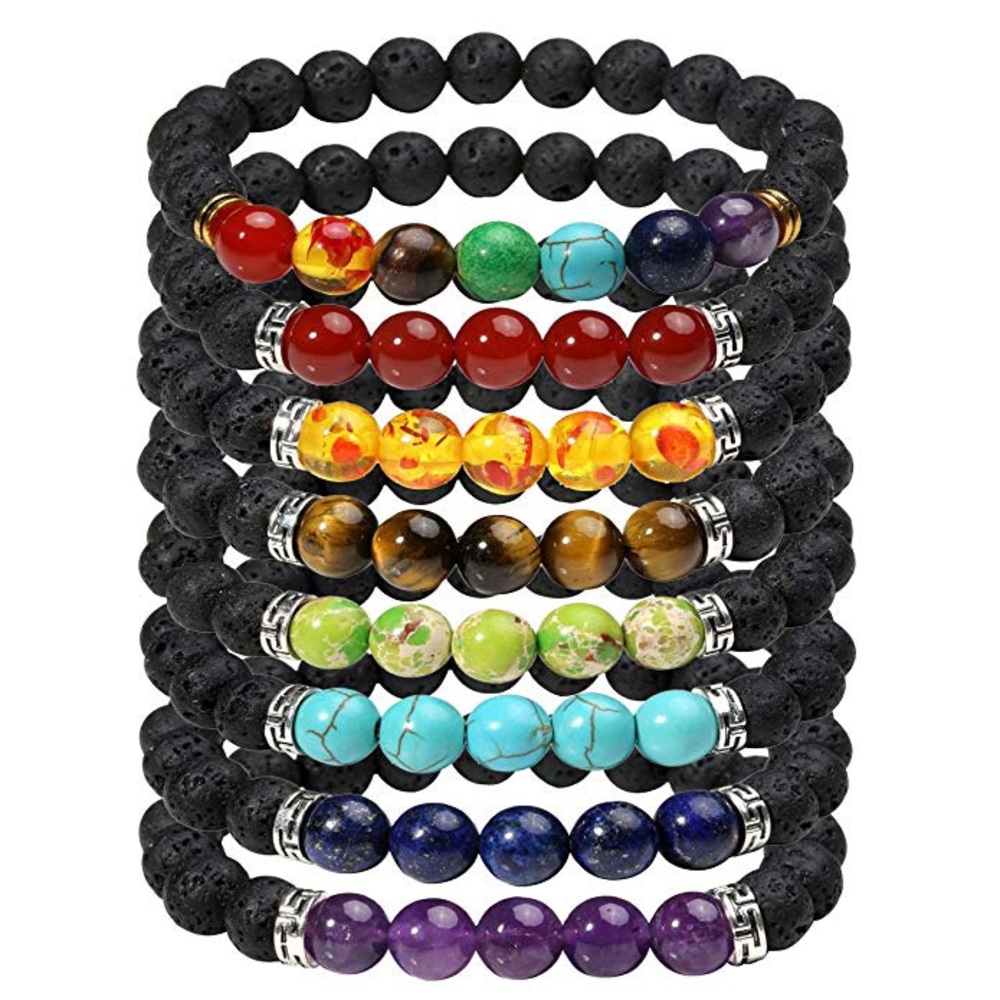 8 Pcs 7Chakra Energy Bracelets with Reiki Healing